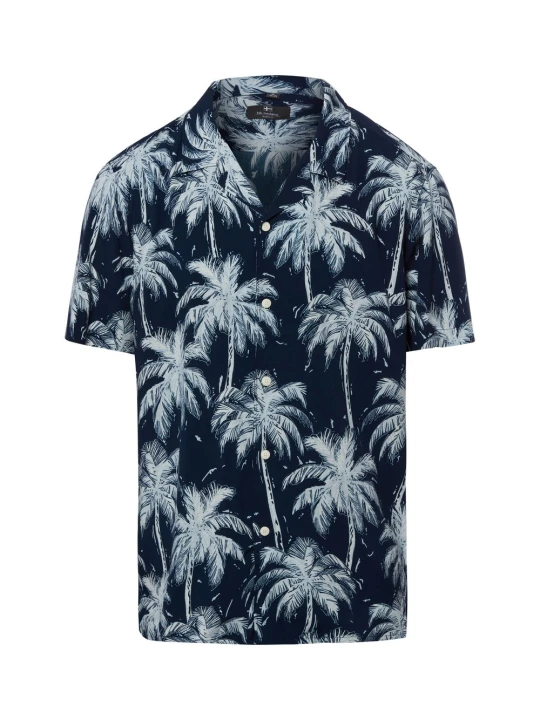 Zdjęcie produktu Nils Sundström koszulka z krótkim rękawem Mężczyźni Modern Fit wiskoza (100%) niebieski