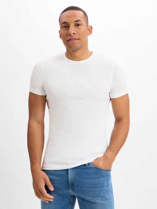 Zdjęcie produktu Nils Sundström T-shirt Mężczyźni Bawełna biały