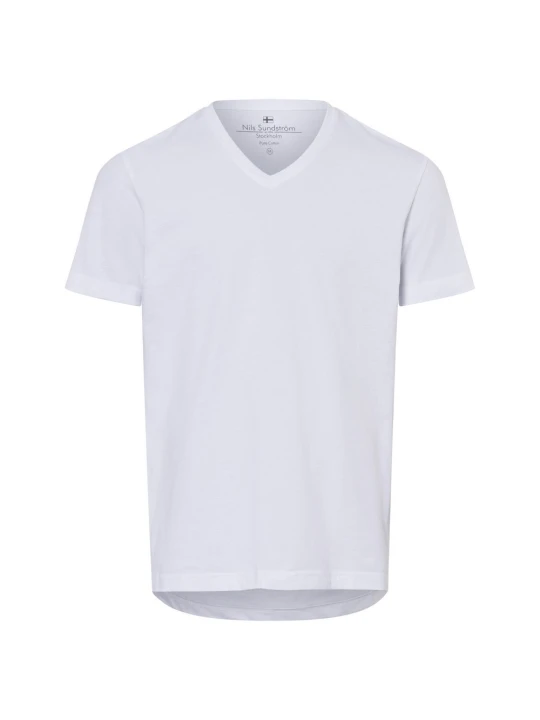 Zdjęcie produktu Nils Sundström T-shirt Mężczyźni Dżersej biały