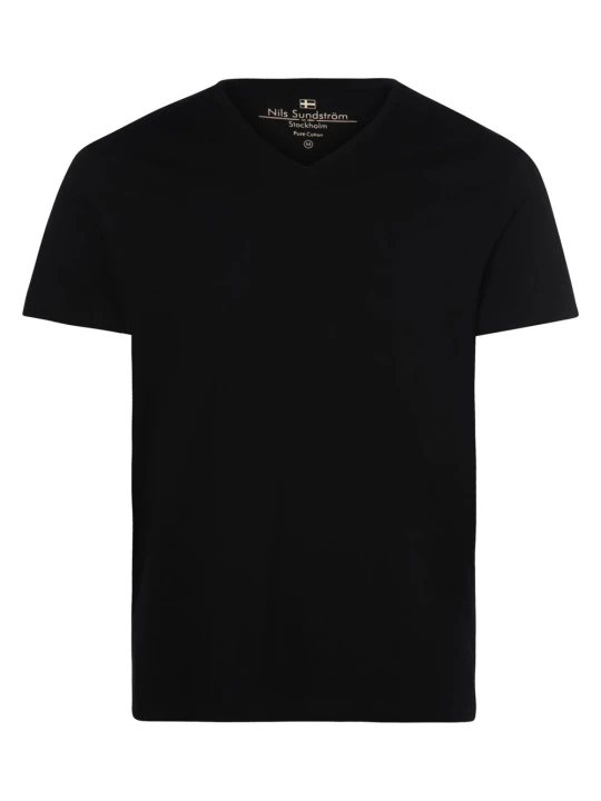 Zdjęcie produktu Nils Sundström T-shirt Mężczyźni Dżersej czarny