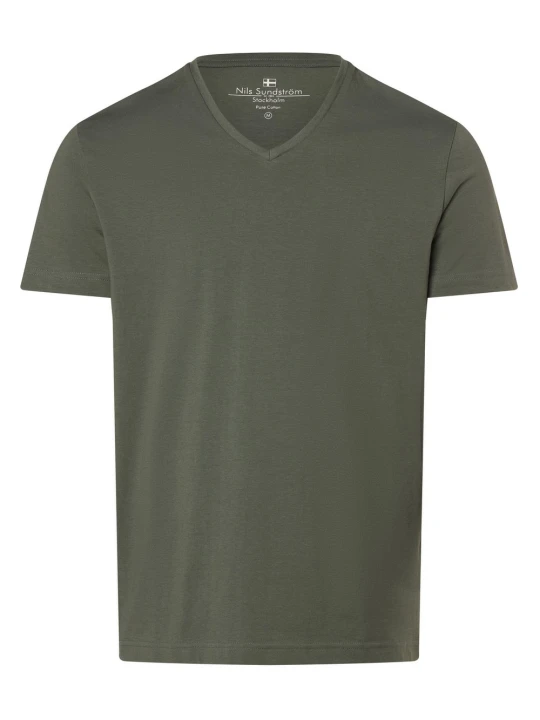 Zdjęcie produktu Nils Sundström T-shirt Mężczyźni Dżersej zielony