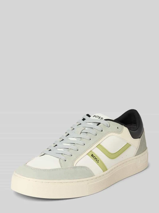 Zdjęcie produktu Niski krój Sneakersy z Wytłaczane logo Model 'RHYS_TENN_PUMI' Boss Jasnoszary