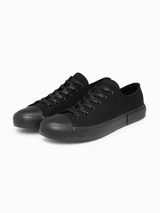 Zdjęcie produktu Niskie monochromatyczne męskie trampki - czarne V5 Ombre Clothing