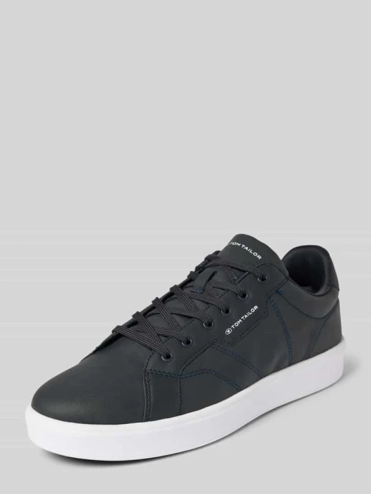 Zdjęcie produktu Niskie sneakersy w skórzanym wyglądzie model 'IGNAZ' Tom Tailor Granatowy