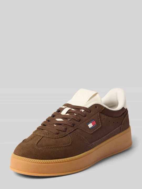 Zdjęcie produktu Niskie sneakersy w stylu zamszowym Tommy Jeans Ciemnobrązowy