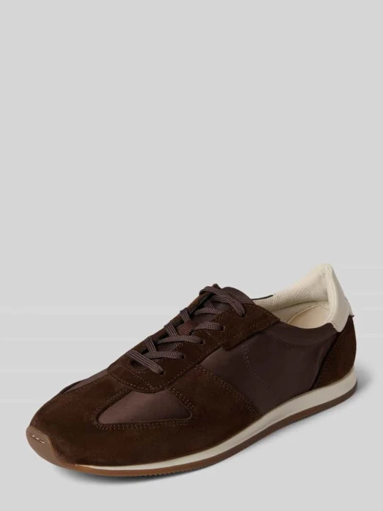 Zdjęcie produktu Niskie sneakersy z mieszanki skóry bydlęcej i tkaniny model 'YASMIN' Vagabond Ciemnobrązowy