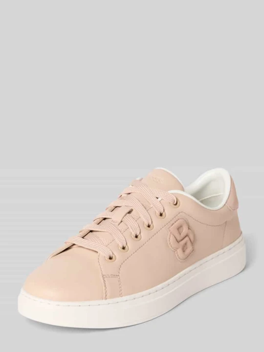Zdjęcie produktu Niskie sneakersy z polerowanej skóry model 'KIERAN_TENN_ALPHBB' Boss Różowawy