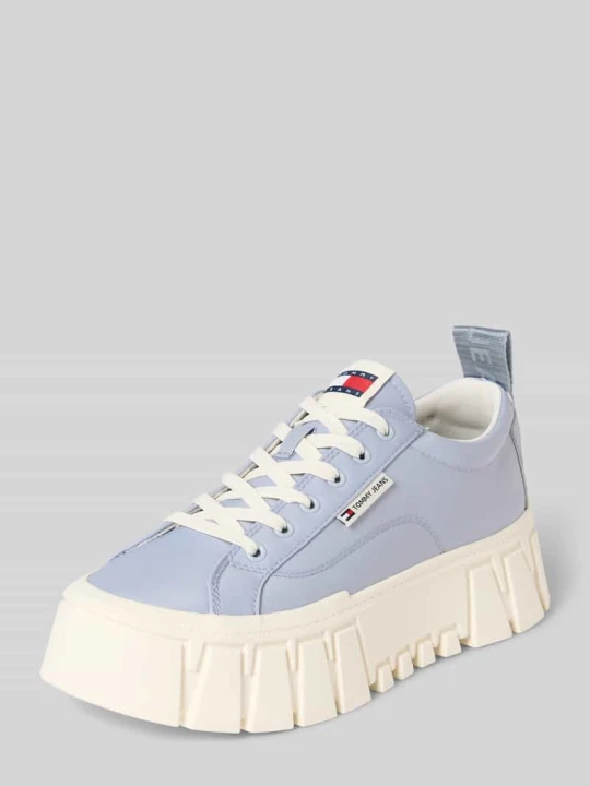 Zdjęcie produktu Sneakersy o niskim kroju z materiału skóropodobnego model 'FLATFORM CHUNKY SNEAK' Tommy Jeans Jasnoniebieski