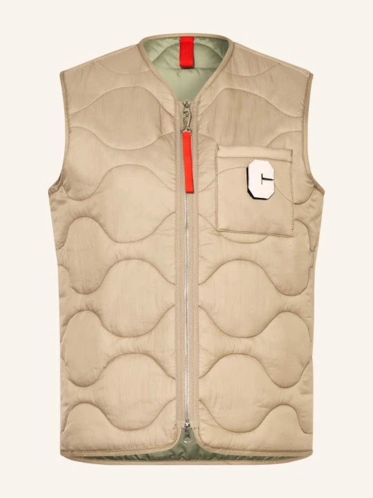 Zdjęcie produktu No.1 Como Kamizelka Pikowana Lyss Z Cekinami beige