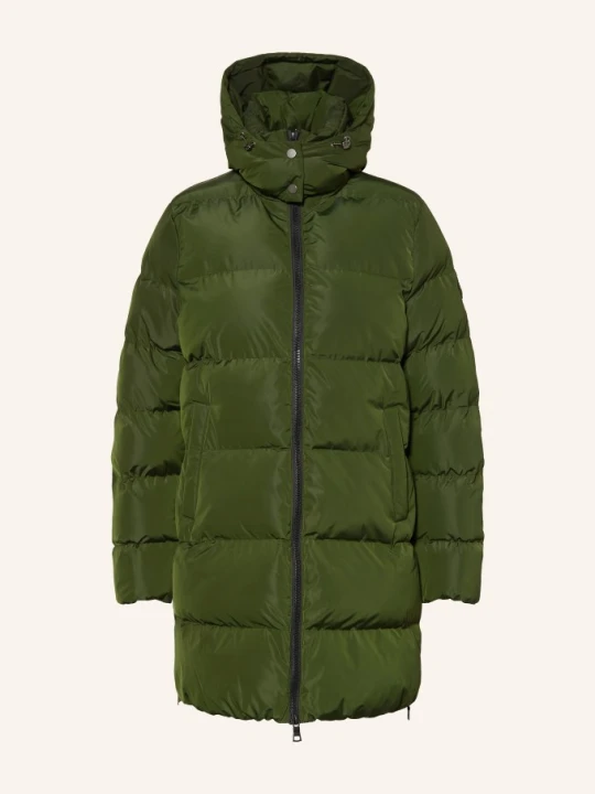 Zdjęcie produktu No.1 Como Pikowany Płaszcz Ischgl Z Odpinanym Kapturem gruen CIEMNOZIELONY