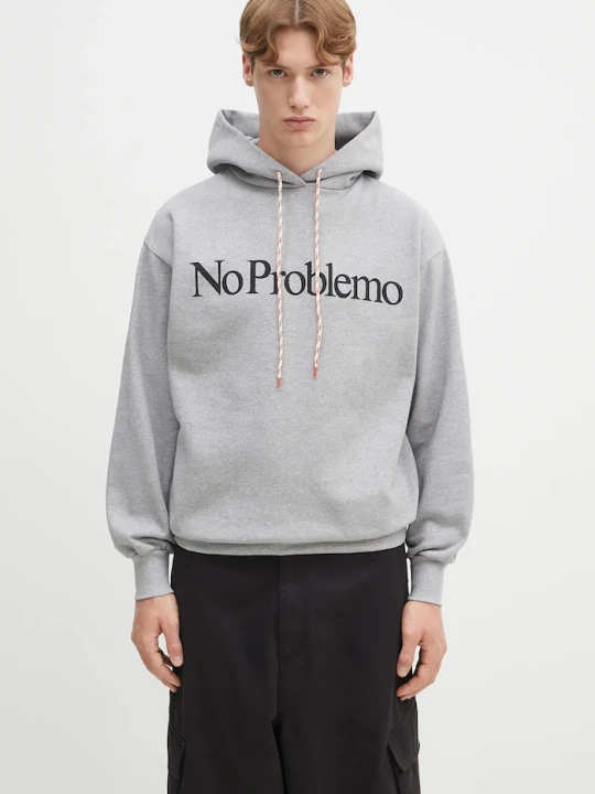 Zdjęcie produktu No Problemo bluza bawełniana No Problemo Hoodie szary