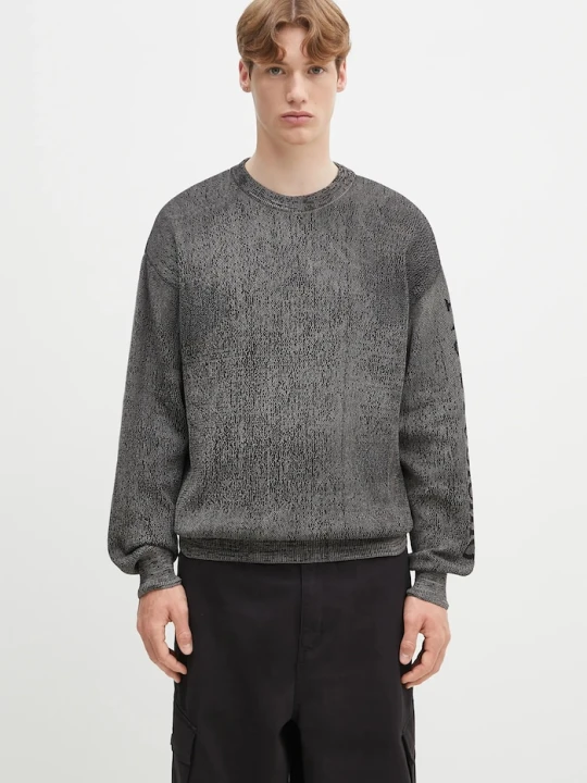 Zdjęcie produktu No Problemo sweter Alien-O Glitch Knit Crew Neck czarny