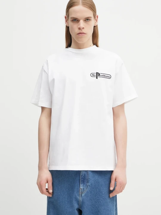 Zdjęcie produktu No Problemo t-shirt bawełniany No Limits SS Tee biały