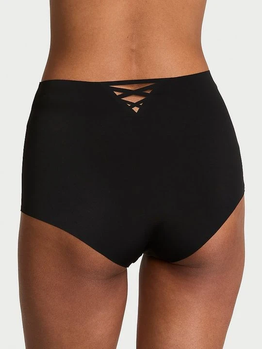 Zdjęcie produktu No-Show Majtki bezszwowe figi z paseczkami z tyłu No-Show Strappy Victoria's Secret Czarny