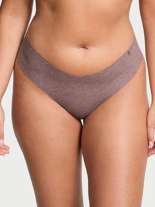 Zdjęcie produktu No-Show Stringi bawełniane bezszwowe No-Show Victoria's Secret Brązowy