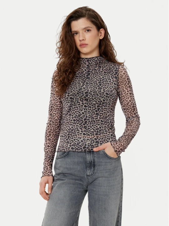 Zdjęcie produktu Noisy May Bluzka 27033006 Szary Slim Fit