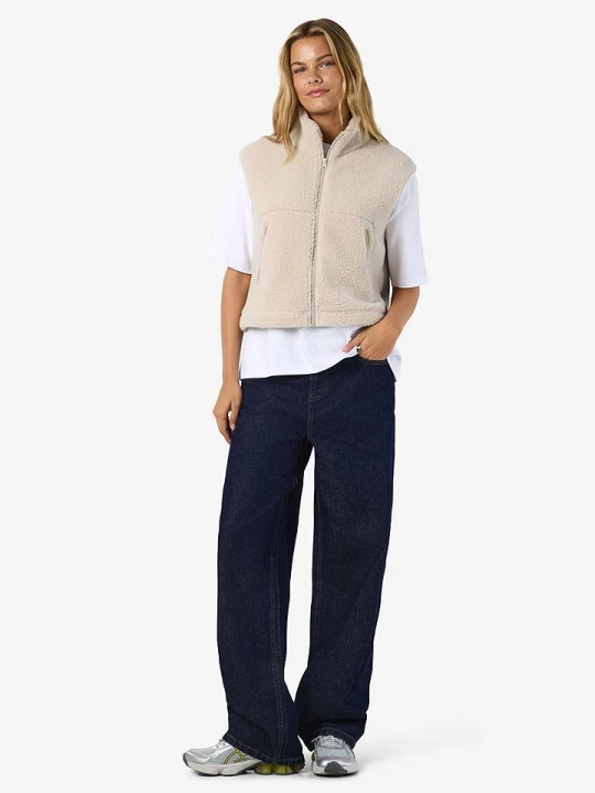 Zdjęcie produktu Noisy may Kamizelka polarowa "Masey" w kolorze beżowym rozmiar: XL