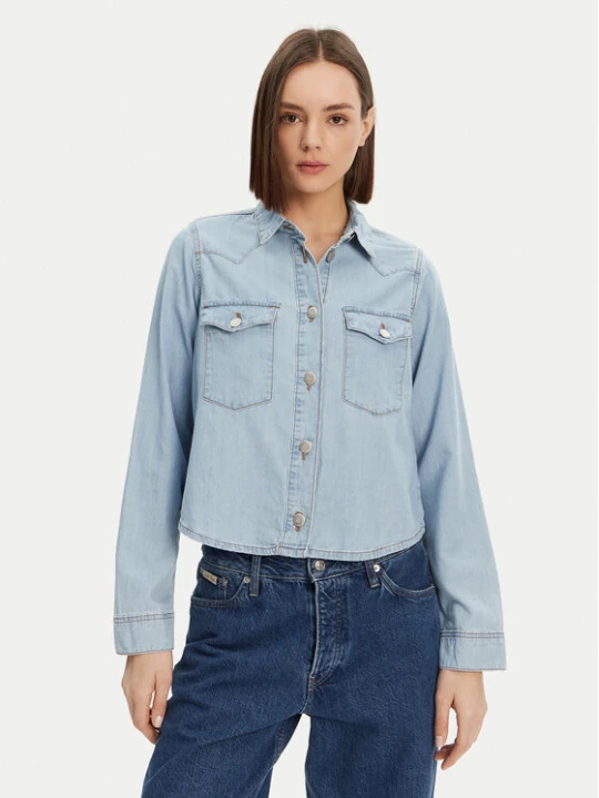 Zdjęcie produktu Noisy May Koszula jeansowa Selvi 27033010 Błękitny Regular Fit Niebieski jasny