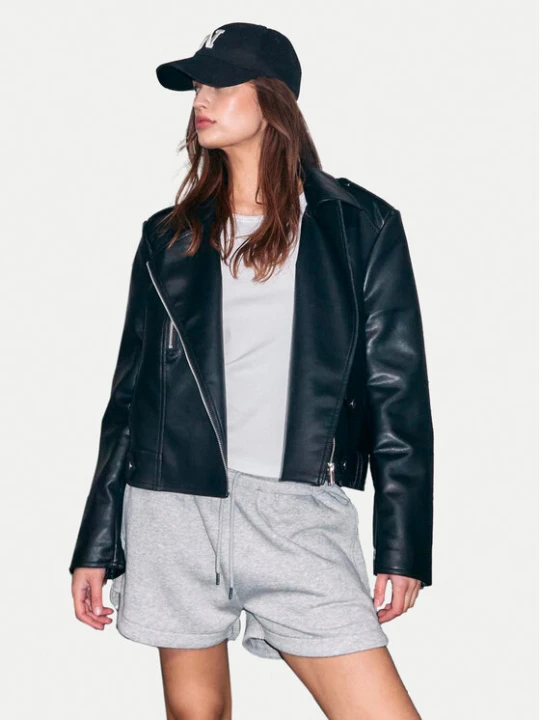 Zdjęcie produktu Noisy May Kurtka z imitacji skóry Rocket 27032993 Czarny Regular Fit