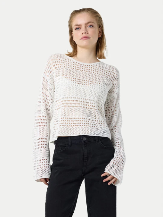 Zdjęcie produktu Noisy May Sweter Laika 27029389 Biały Regular Fit