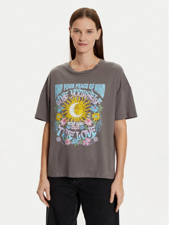 Zdjęcie produktu Noisy May T-Shirt Ida 27033306 Szary Loose Fit