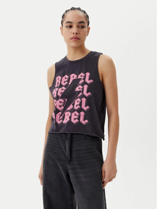 Zdjęcie produktu Noisy May Top Rebel 27034002 Szary Oversize