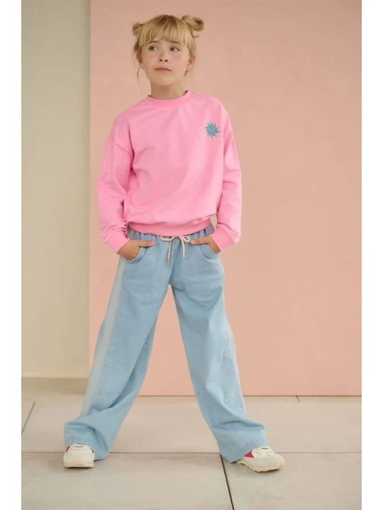 Zdjęcie produktu NONO Bluza "Konono" w kolorze jasnoróżowym rozmiar: 134 / 140