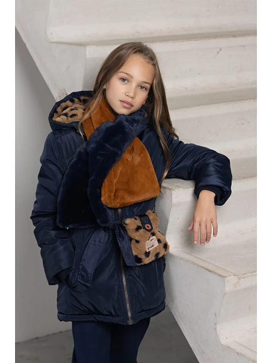 Zdjęcie produktu NONO Parka "NoNo Bow" w kolorze granatowym rozmiar: 146/152