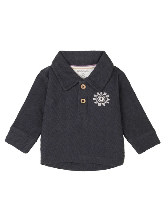 Zdjęcie produktu Noppies Koszulka polo "Gennes" w kolorze antracytowym rozmiar: 74