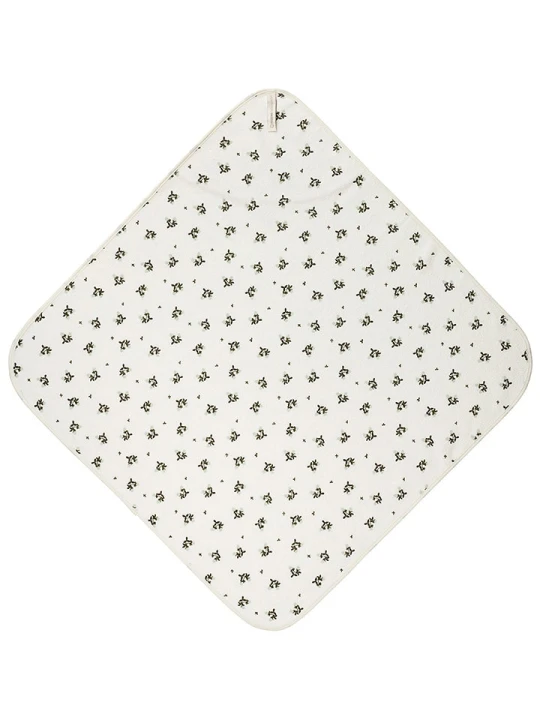 Zdjęcie produktu Noppies Ręcznik frotte "Blooming Clover" w kolorze kremowym z kapturem rozmiar: onesize