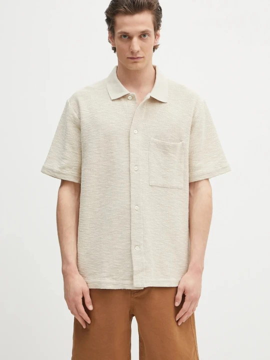 Zdjęcie produktu Norse Projects koszula bawełniana Gustav Crochet Jersey Shirt