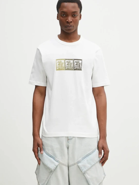 Zdjęcie produktu Norse Projects t-shirt bawełniany Holger Post Stamp Print T-Shirt biały