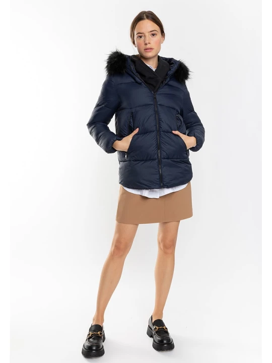 Zdjęcie produktu Northwood Kurtka zimowa "Iliana" w kolorze granatowym rozmiar: S