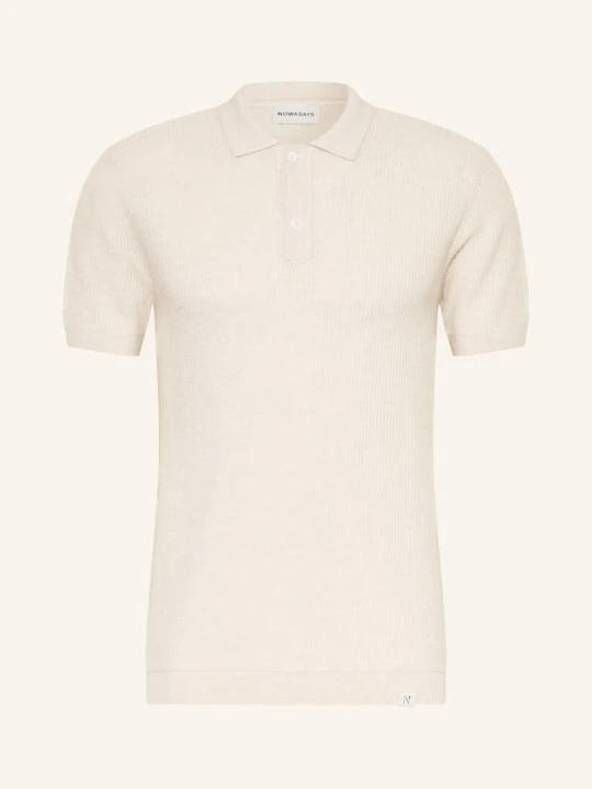 Zdjęcie produktu Nowadays Koszulka Polo Z Dzianiny beige