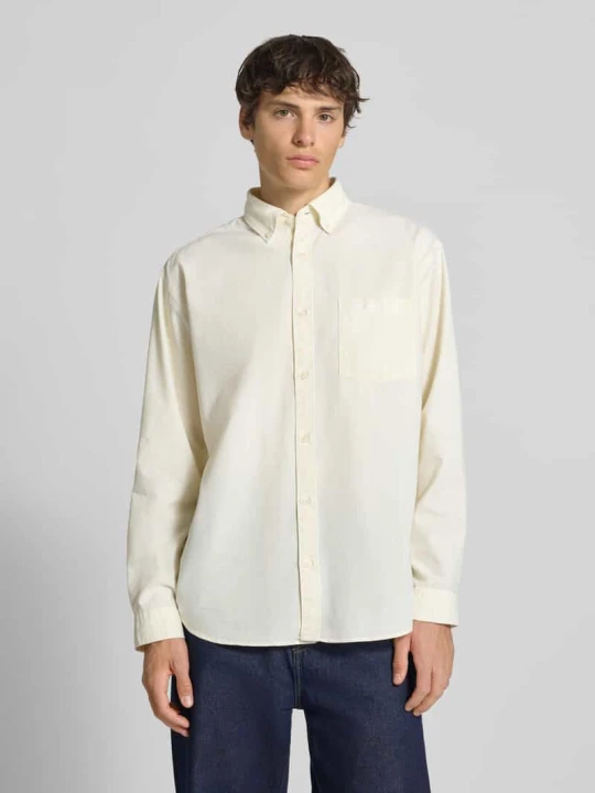 Zdjęcie produktu Nowoczesny krój modern fit koszula casualowa z brustaszą model 'NORREBRO' Jack&Jones Jasnożółty