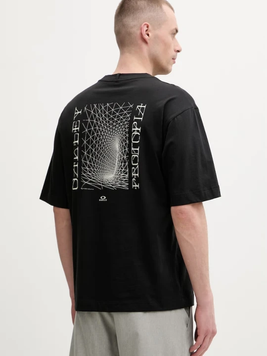 Zdjęcie produktu Oakley t-shirt męski bawełniany RESERVE MOMENTO czarny