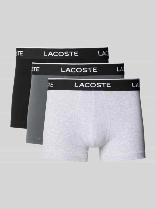 Zdjęcie produktu Obcisłe bokserki Mieszanka bawełny w Zestaw 3 szt. Lacoste Jasnoszary