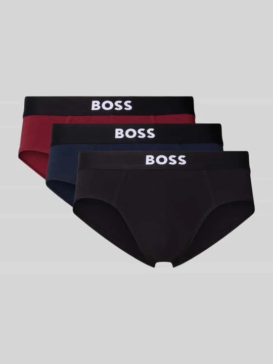 Zdjęcie produktu Obcisłe bokserki mini z mieszanki bawełny w zestawie 3 szt. Boss Czerwony