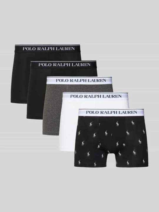 Zdjęcie produktu Obcisłe bokserki o kroju skinny fit z Mieszanka bawełny w Zestaw 5 szt. Polo Ralph Lauren Biały