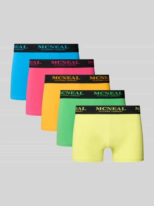 Zdjęcie produktu obcisłe bokserki o kroju slim fit z detal z logo w zestaw 5 szt. MCNEAL Neonowy zielony
