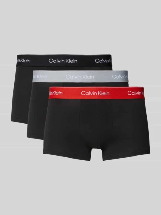 Zdjęcie produktu Obcisłe bokserki o kroju slim fit z detalem z logo w zestawie 3 szt. Calvin Klein Czarny
