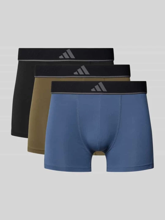 Zdjęcie produktu Obcisłe bokserki o kroju slim fit z wyhaftowanym logo model ‘Active’ w zestawie 3 szt. Adidas Granatowy