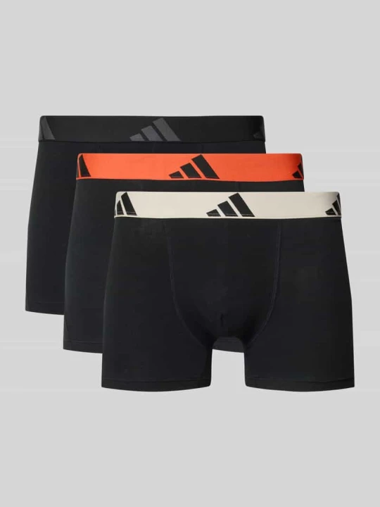 Zdjęcie produktu Obcisłe bokserki o kroju slim fit z wyhaftowanym logo model ‘Active’ w zestawie 3 szt. Adidas Czarny