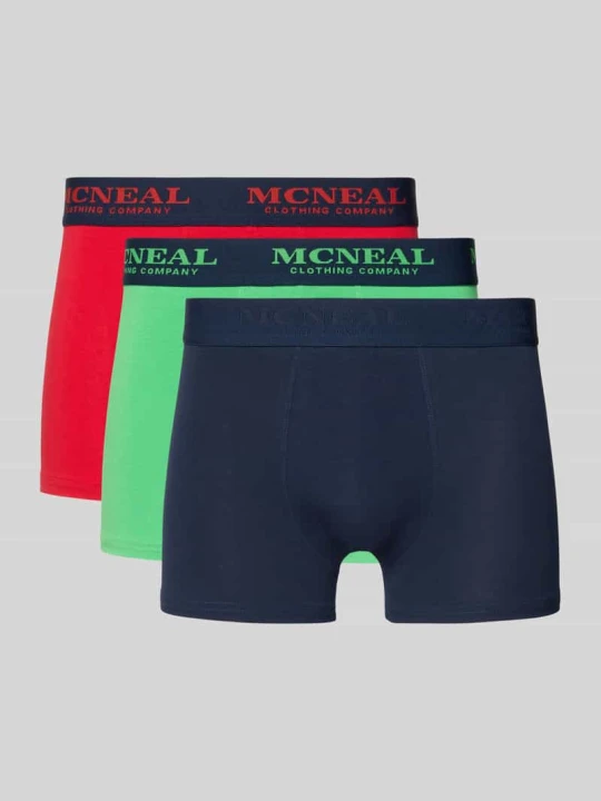 Zdjęcie produktu Obcisłe bokserki o kroju slim fit z wyhaftowanym logo w zestawie 3 szt. MCNEAL Zielony
