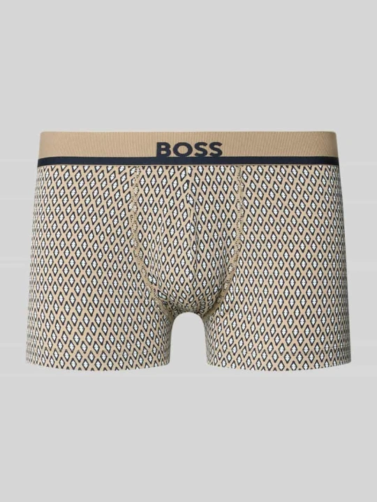 Zdjęcie produktu Obcisłe bokserki w kroju regular fit z mieszanki bawełny model 'TRUNK 365' Boss Beżowy