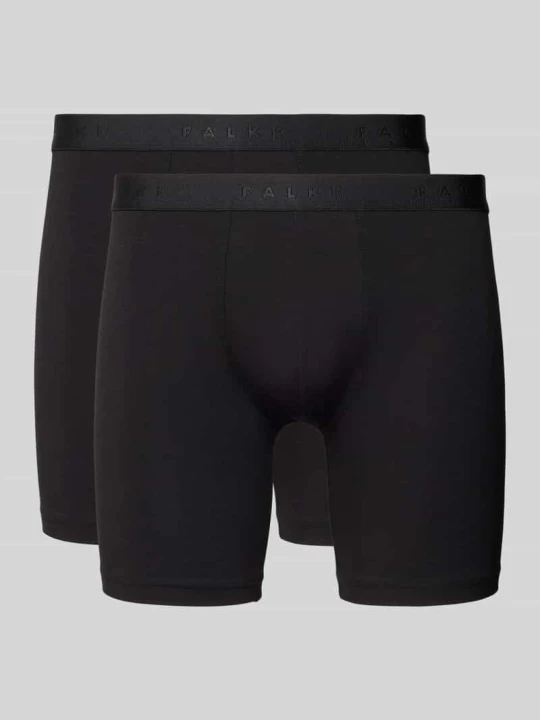Zdjęcie produktu Obcisłe bokserki w zestaw 2 szt. z elastycznym paskiem z logo Falke Czarny
