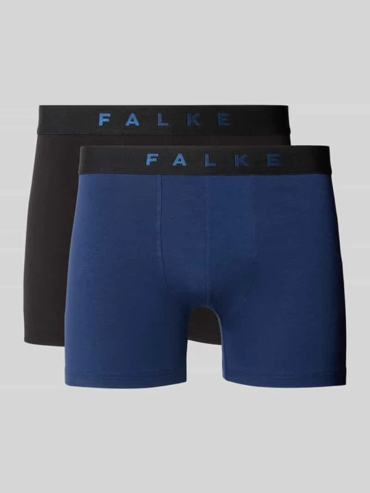 Zdjęcie produktu Obcisłe bokserki w zestawie 2 szt. z mieszanki bawełny Falke Niebieski