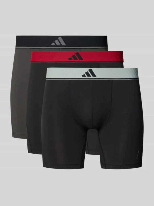 Zdjęcie produktu Obcisłe bokserki w zestaw 3 szt. z elastyczny pasek z logo Adidas Jasnoszary