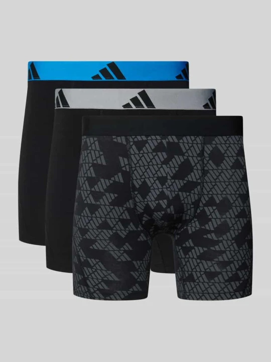 Zdjęcie produktu Obcisłe bokserki w zestaw 3 szt. z mieszanka bawełny Adidas Czarny