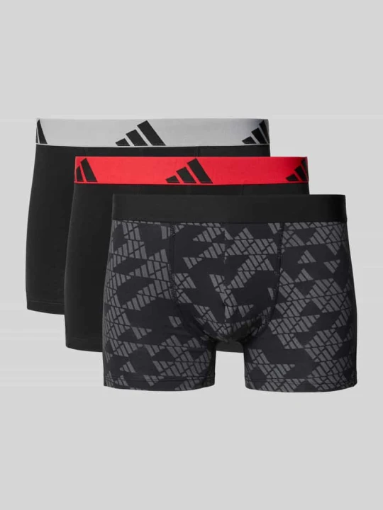 Zdjęcie produktu Obcisłe bokserki w zestaw 3 szt. z mieszanka bawełny Adidas Czarny